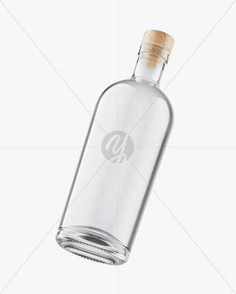 Glass Dry Gin Bottle Mockup