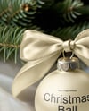 Metallic Christmas Ball with Bow Mockup