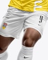 Soccer Player Wearing a Full Kit Mockup