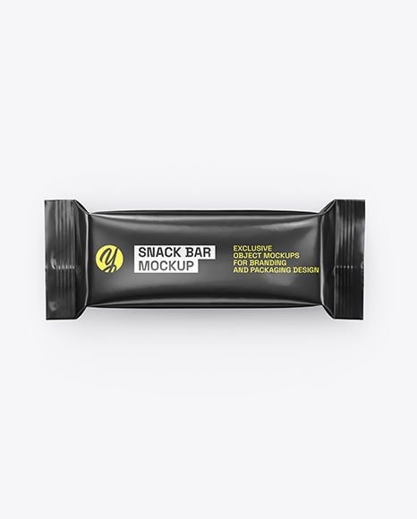 Glossy Snack Package Mockup - Flow pack wrapper