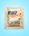 Glossy Metallic Sachet Mockup