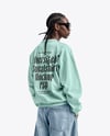 Black Man Wearing an Oversize Sweatshirt and Wide Jeans Mockup