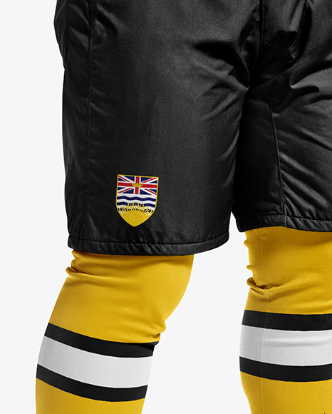 Ice Hockey Player with Stanley Cup Mockup