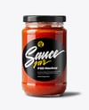 Glass Jar with Tomato Paste Mockup