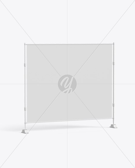 Backdrop Banner Stand - Half Side View