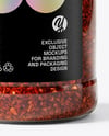 Glass Jar with Grounded Aleppo Pepper Mockup