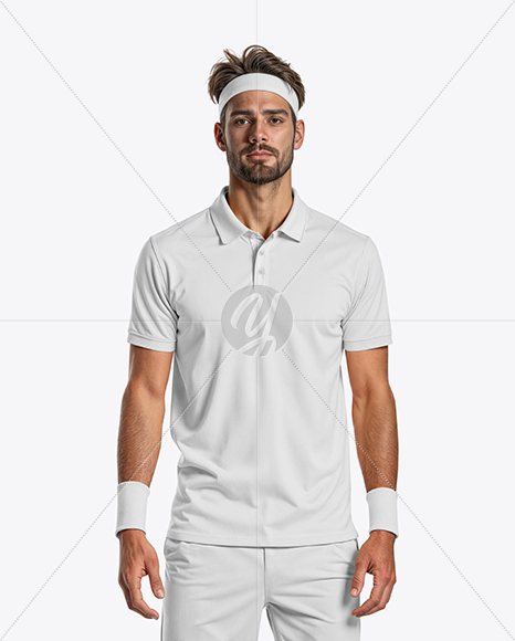 Man Wearing a Tennis Kit Mockup