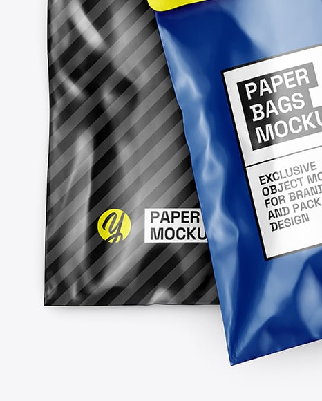 Glossy Mailing Bags Mockup