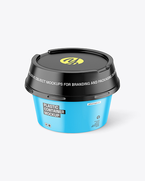 Matte Plastic Container Mockup - Cheese mockup download