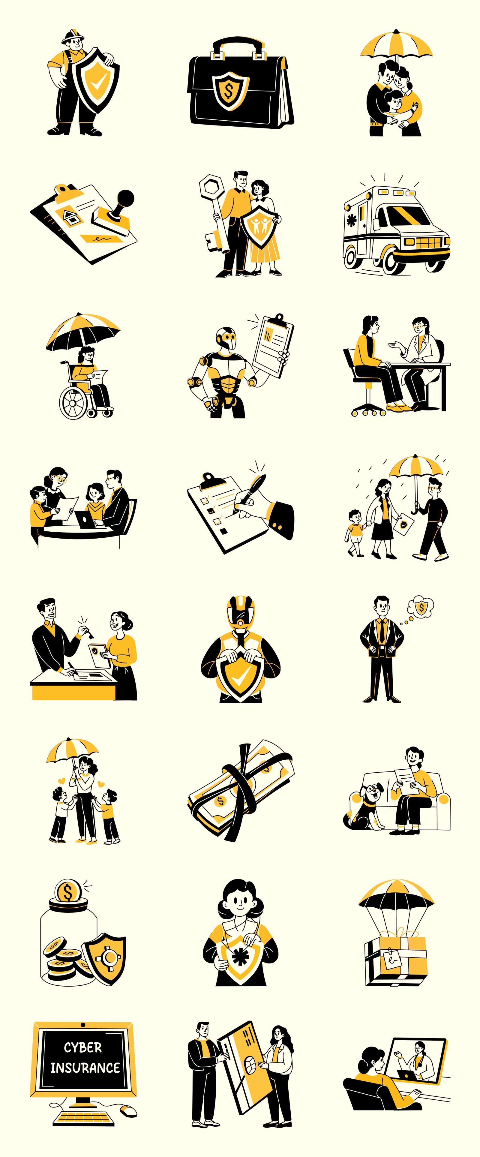 Insurance Drawing Illustration