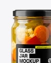 Glass Jar with Giardiniera Mockup