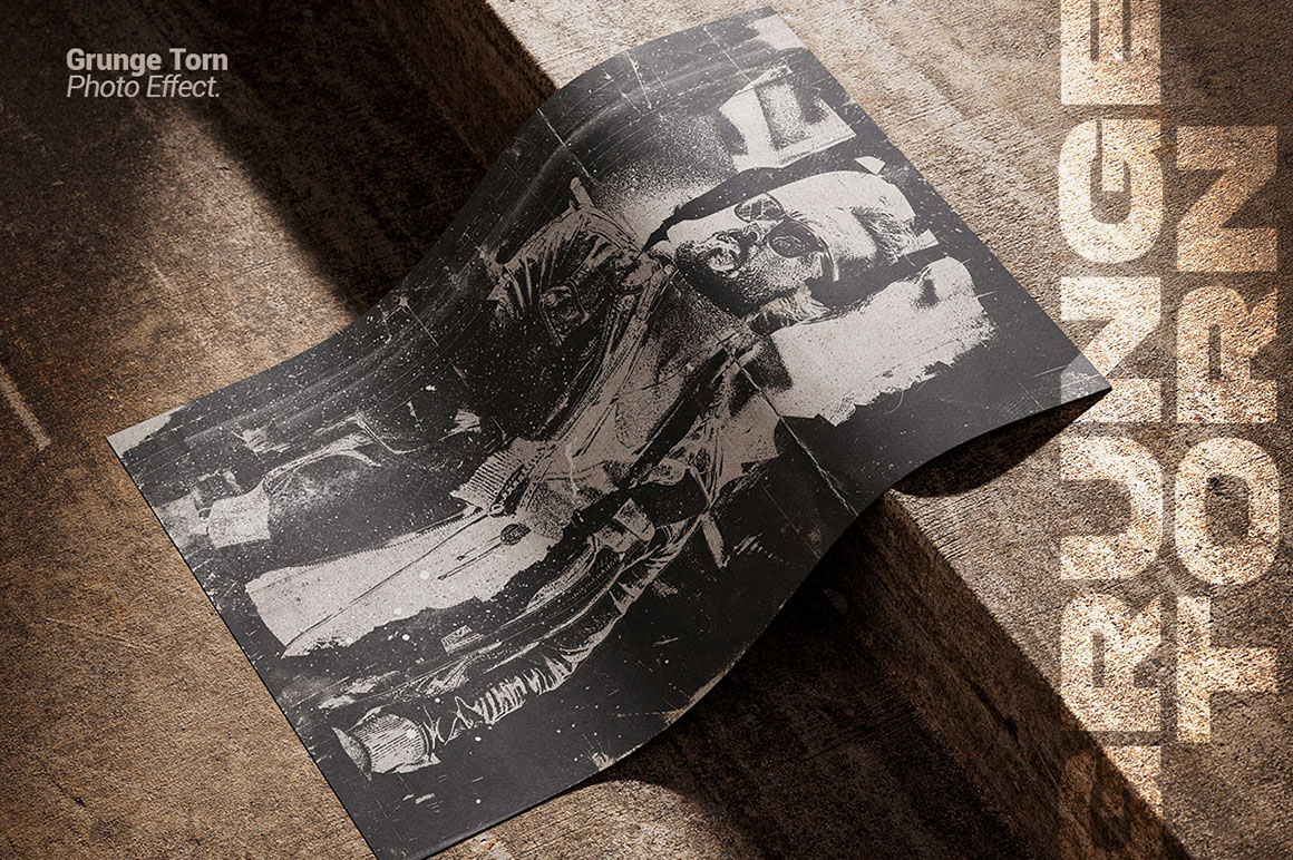 Grunge Torn Photo Effect