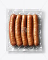 Clear Plastic Flow-Pack with Sausages Mockup