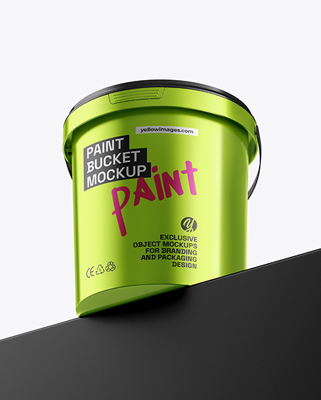 Metallic Bucket Mockup
