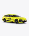 Electric Sportback Car Mockup - Half Side View