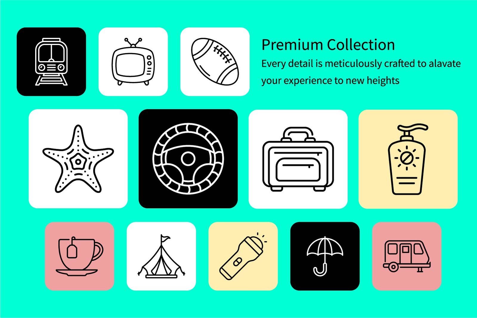 Travel and Hotel Outline Icon