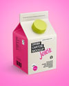 Matte Drink Carton Box Mockup - Half Side view