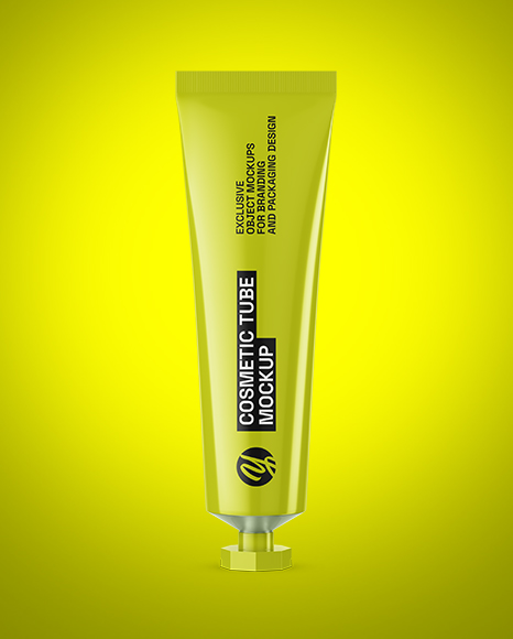 Glossy Cosmetic Tube Mockup