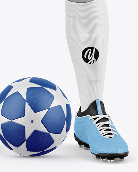 Soccer Full Kit w/ Mannequin Mockup - Front View