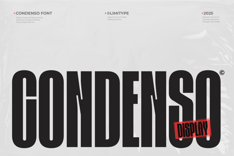 Condenso - Condensed Font - Fonts