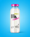 Clear Glass Bottle With Milk Mockup
