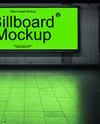 Billboard in Underground Passage Mockup