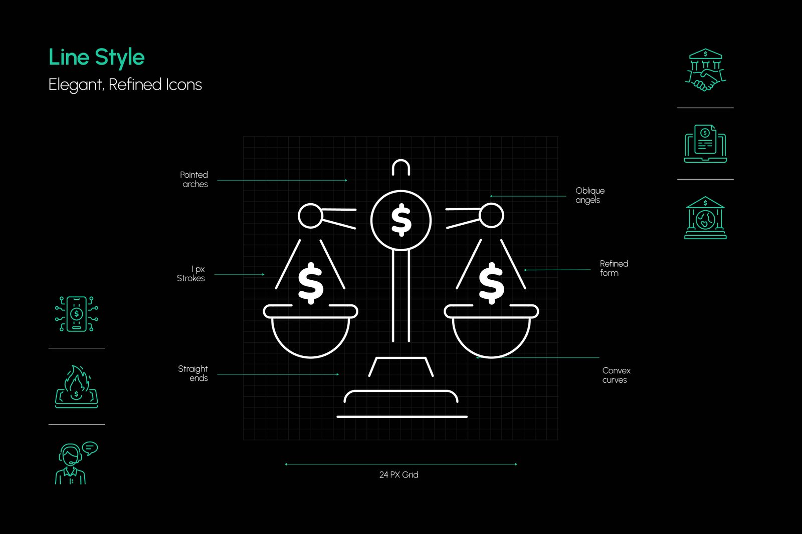 Banking Icon Art Set