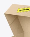 Opened Kraft Cake Box Mockup