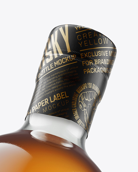 Glass Whisky Bottle Mockup