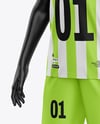 Kids V-Neck Sports Kit Mockup - Half side View