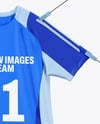 Training Jersey Hanging on a Hooked Frame Mockup
