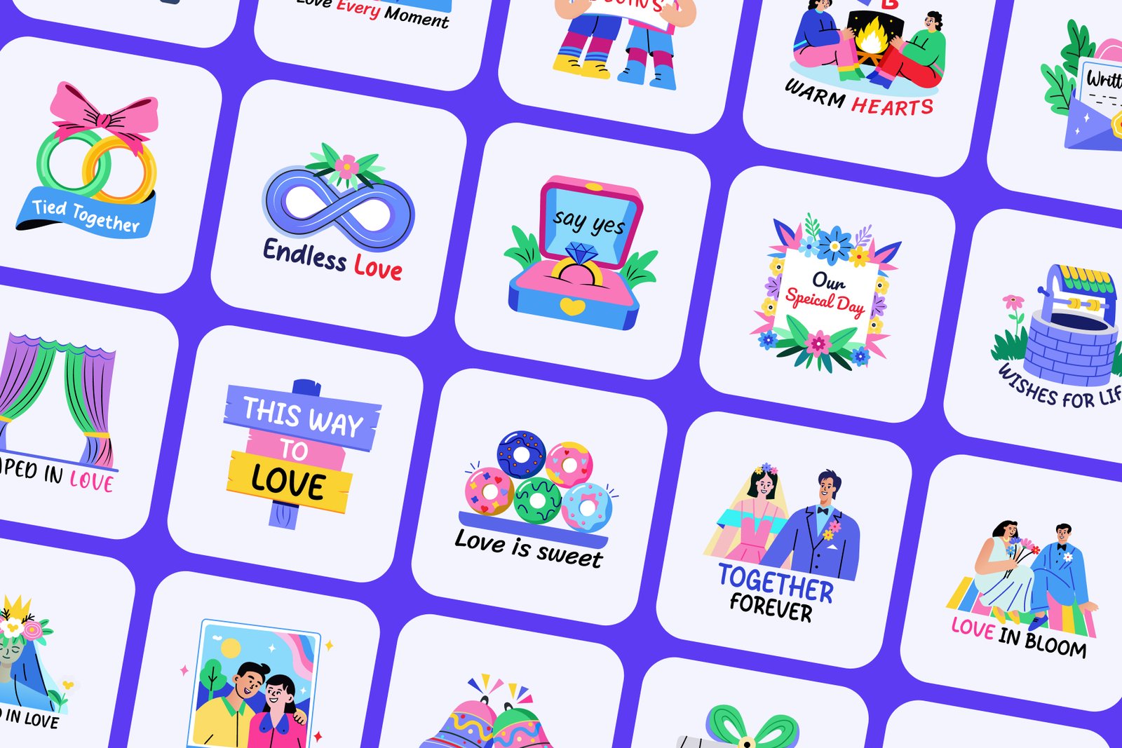 Wedding Stickers Set