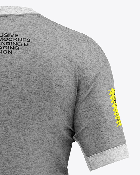 Heather T-Shirt Mockup - Back View