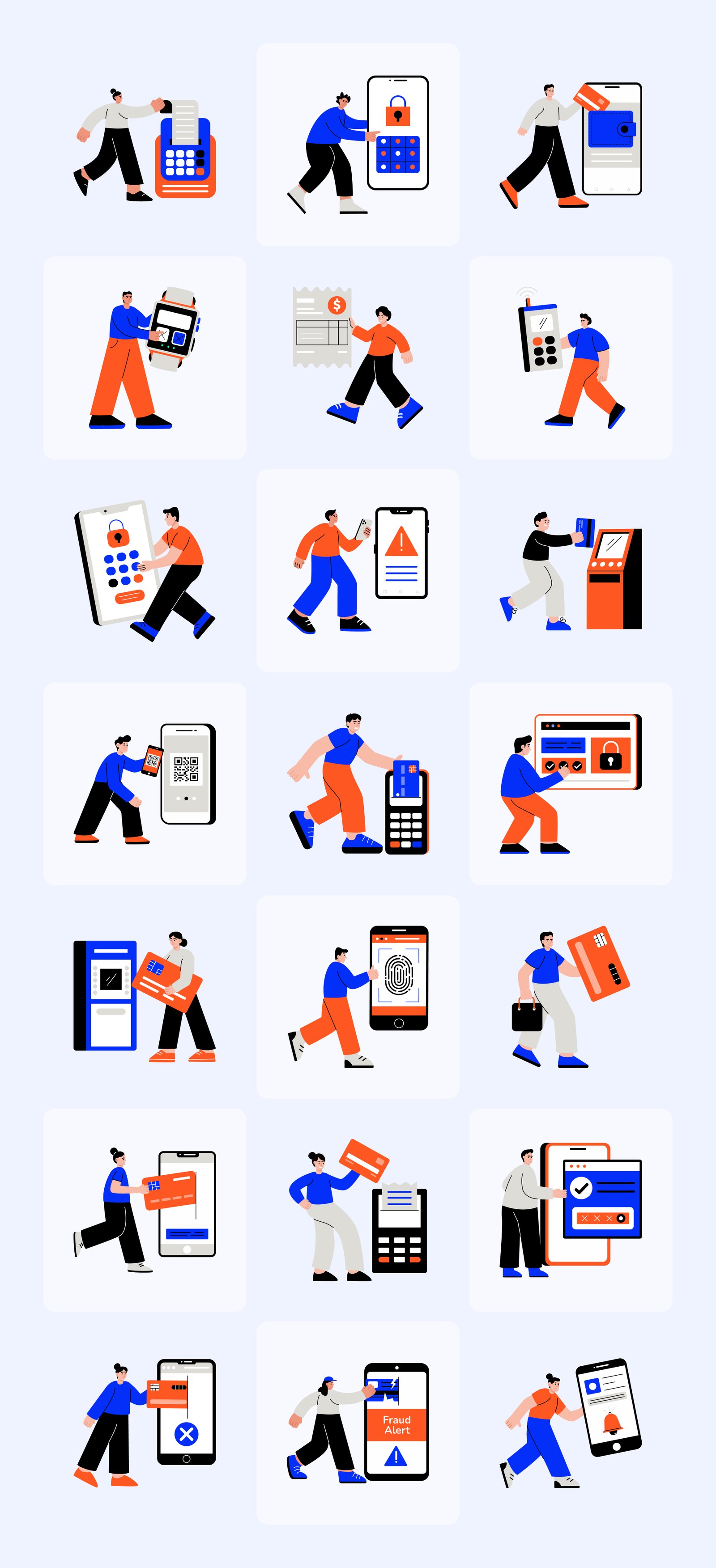 Credit Card Illustration Art Set