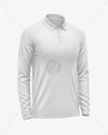 Men's Long Sleeve Raglan Polo Mockup