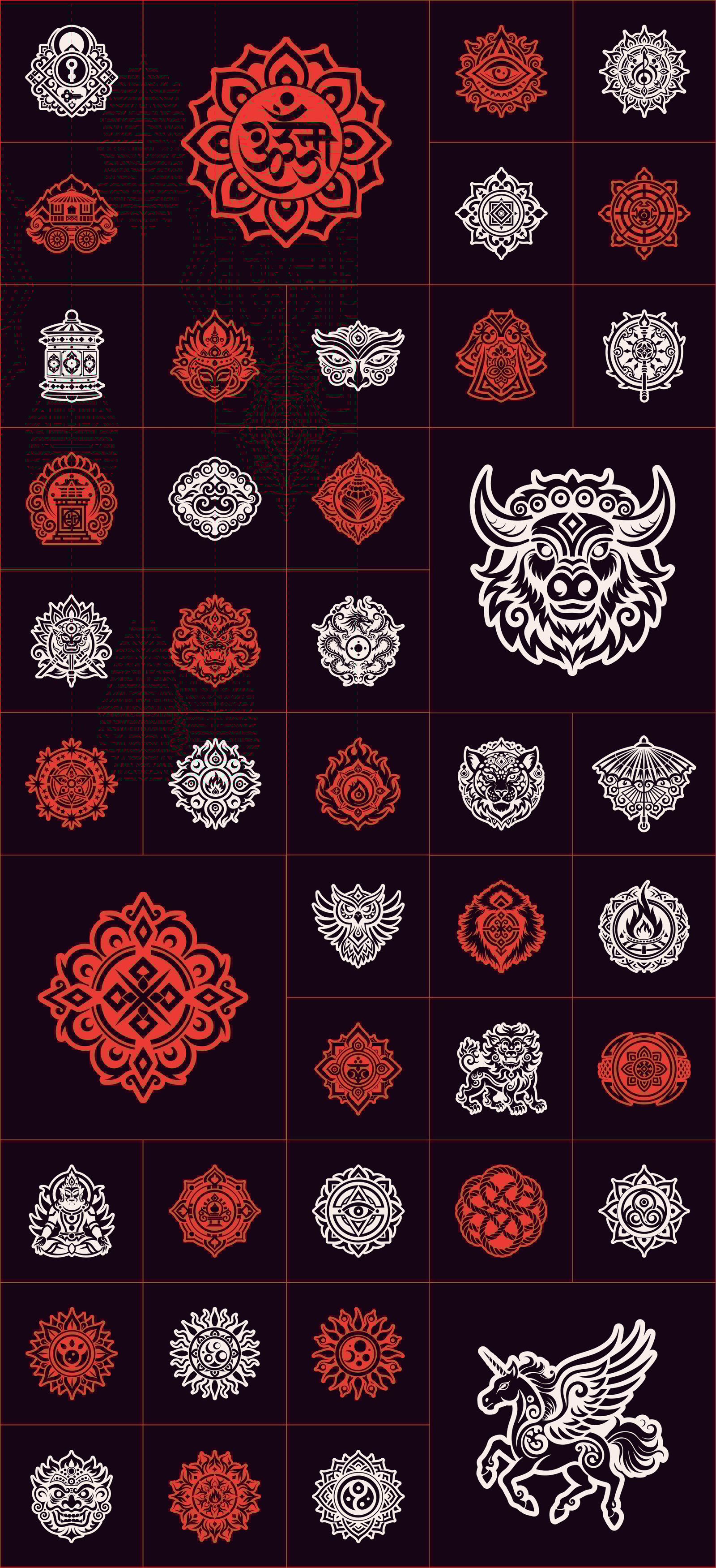 Tibetan Symbols Set