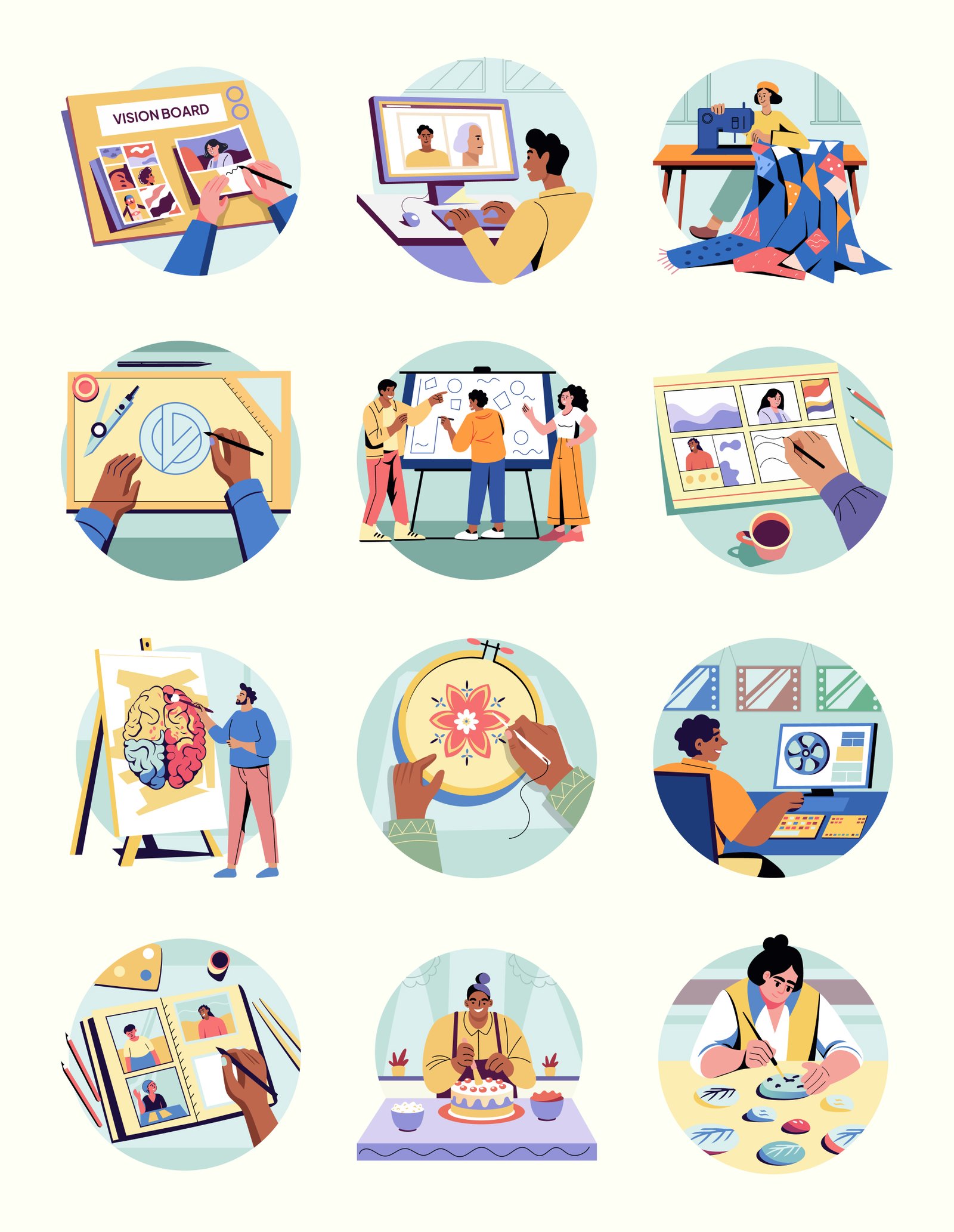 Creative Design Illustration Set