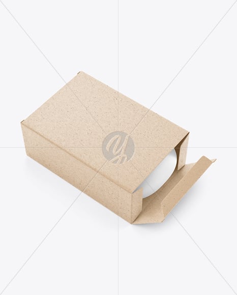 Kraft Paper Box with Soap Bar Mockup