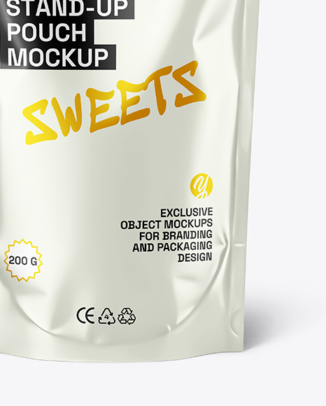 Matte Stand-Up Pouch Mockup