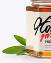 Hexagonal Glass Jar with Sage Honey Mockup