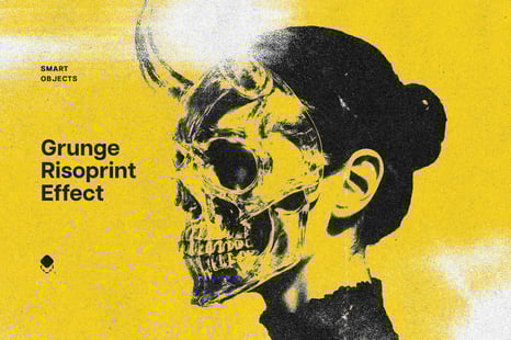 Grunge Risoprint Photo Effect - Creative Store