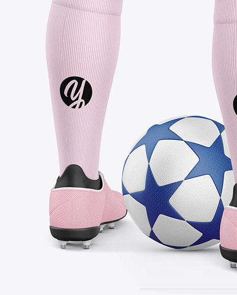 Soccer Kit w/ Mannequin Mockup - Back Half Side View