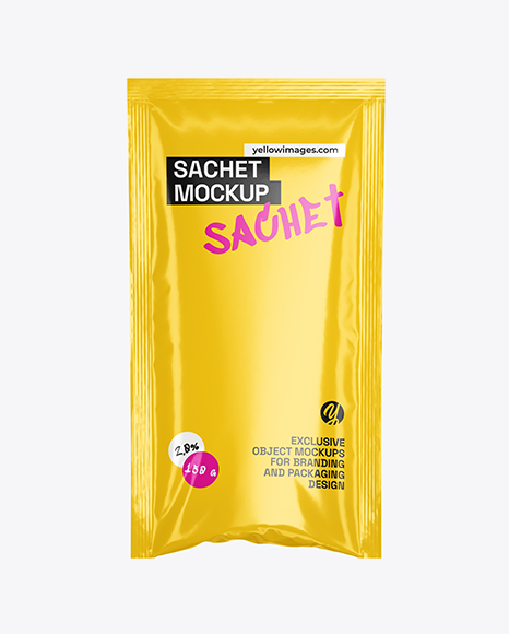 Glossy Sachet Mockup - PSD Mockups