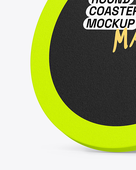 Plastic Beverage Coaster Mockup