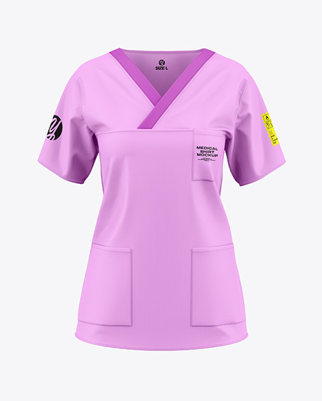 Women's Medical Shirt Mockup - Front View
