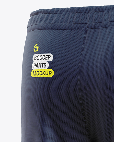 Quarter Sports Pants Mockup - Back Half Side View