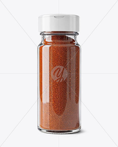 Spice Glass Jar with Smoked Paprika Mockup