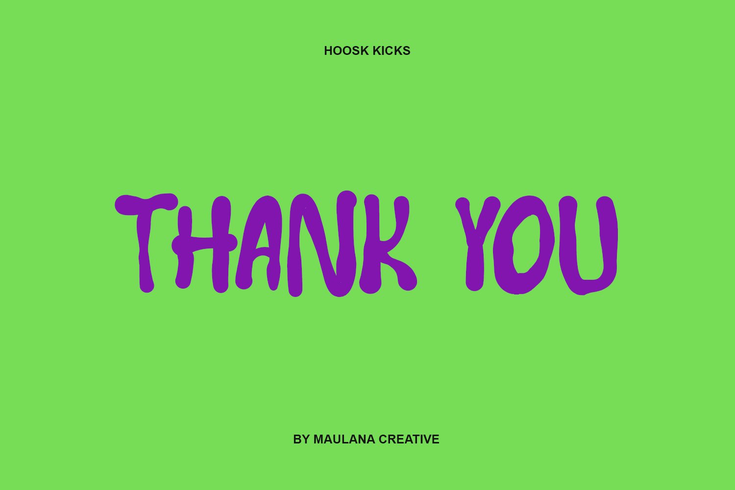 Hoosk Kicks Urban Style Handmade Display Font