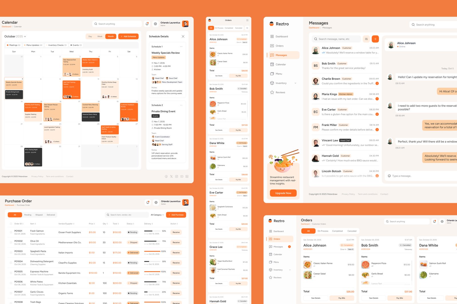 Reztro - Restaurant Dashboard