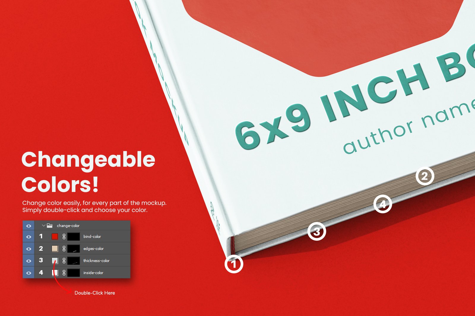 Hardcover Book 6x9 Inch PSD Mockup Set